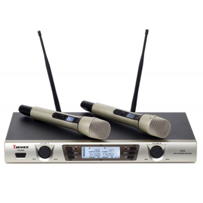 China Supplier High Quality Good Sound Professional Lavalier UHF Wireless KTV Microphone 2 channels