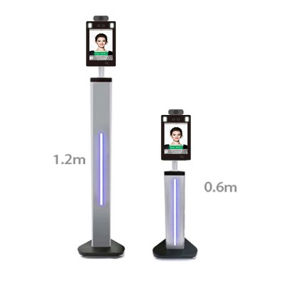 face recognition biometric fever alarm body temp measuring floor stand automatic thermometer